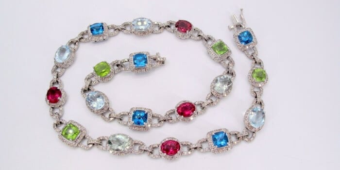 14k gold and diamond necklace