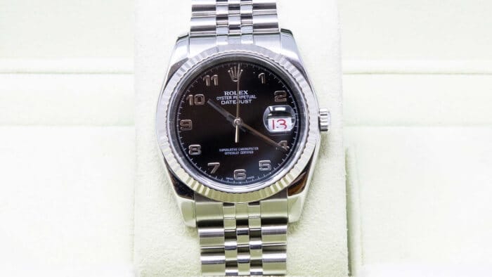 Luxury Rolex watch for sale in a pawn shop