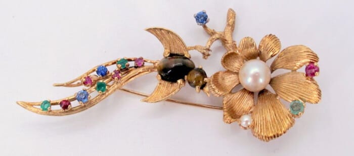 18K Rudy Cherny Brooch